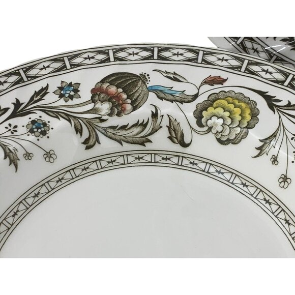 Ridgway Balmoral Ironstone Soup Bowls Set of 3 Staffordshire England 9.75" - Picture 7 of 8